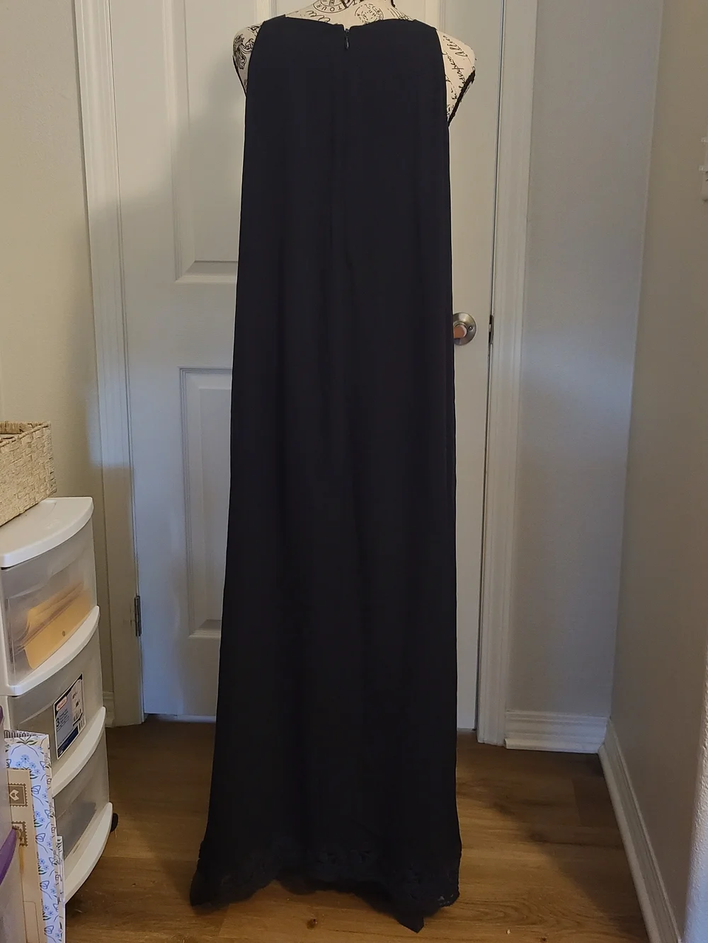 kate spade Navy Halter Maxi Dress with Pleated Yoke